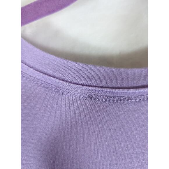 Veronica M Anthropologie Womens Solid Lilac Wide VNeck Spandex/Rayon Top Size M - Picture 6 of 9